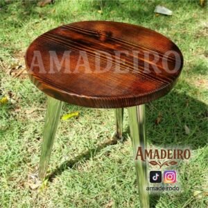 Banqueta circular en madera