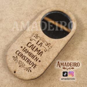 Llavero de MDF con espejo