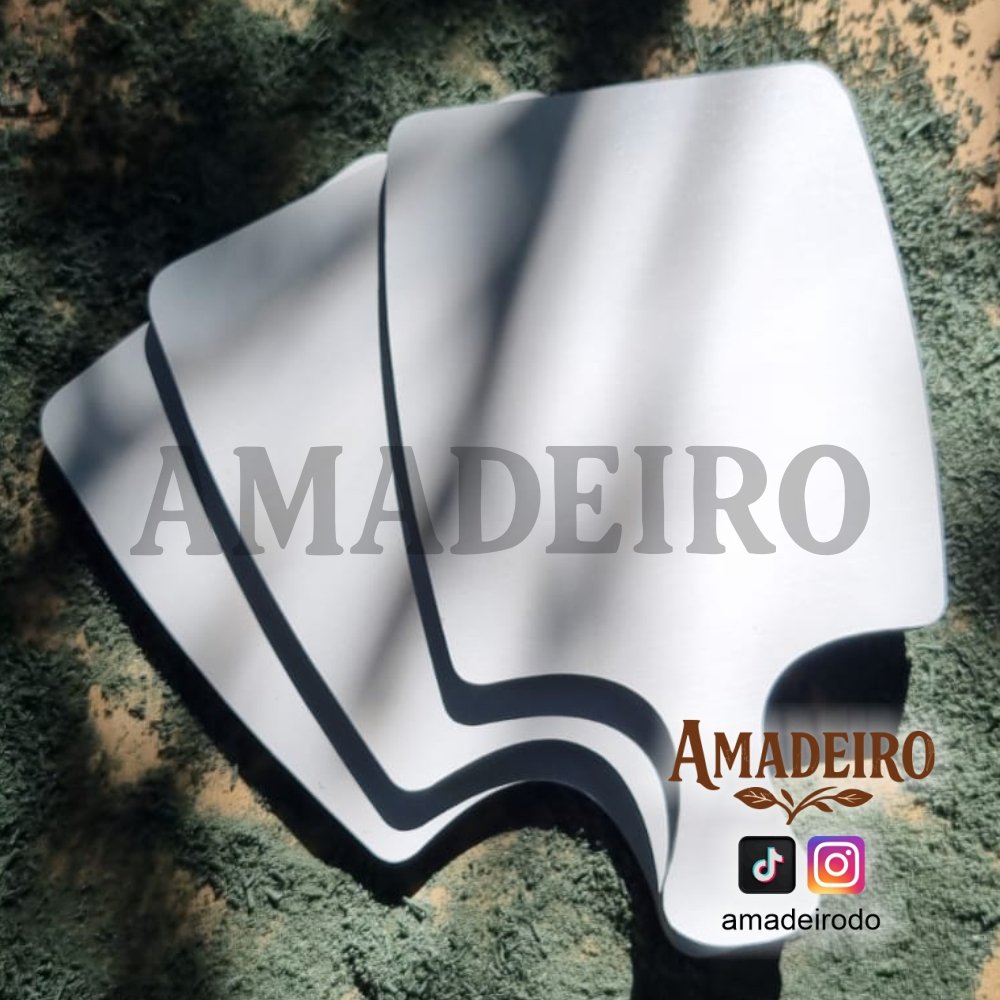 Posavasos revestido blanco suave - Personalizable (precio por unidad)